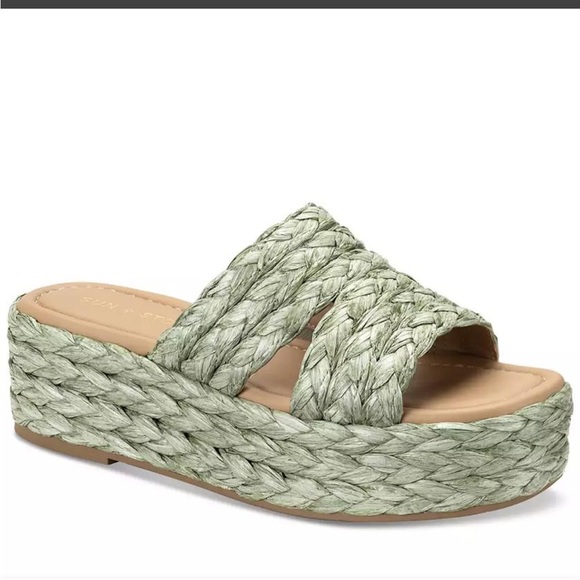 Sun + Stone Shoes - NWOT Sun + Stone
Women's Olinkaa Woven Slide Espadrille Wedge platform  Sandals